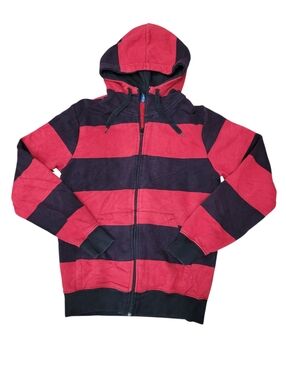 2/$20 H&M Divided Black & Red Zip Up Hoodie Jacket Size: Small